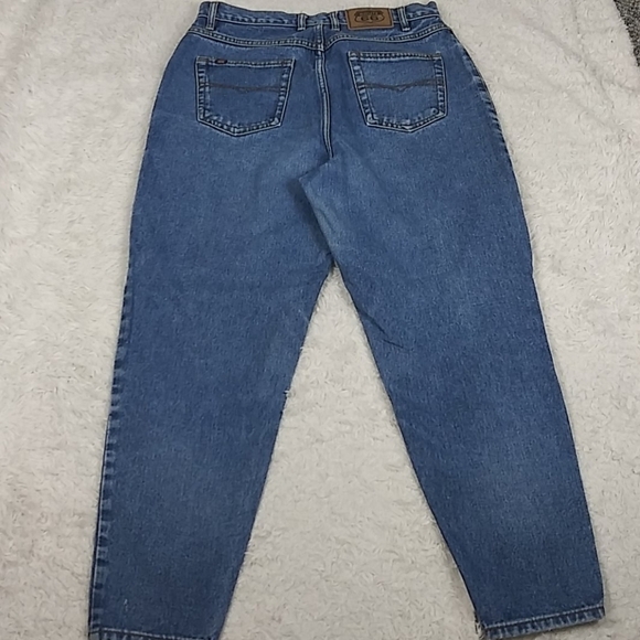 Route 66 Vintage High Rise Five Pocket Button Zipper Tapered Leg Blue Jeans - Picture 9 of 15